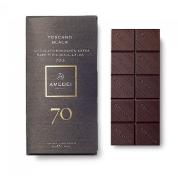 CIOCCOLATO TOSCANO BLACK FONDENTE 70% AMEDEI 50 GR