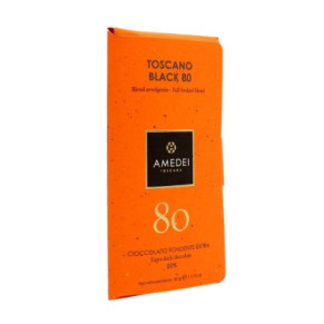 CIOCCOLATO TOSCANO BLACK FONDENTE 80% AMEDEI 50 GR