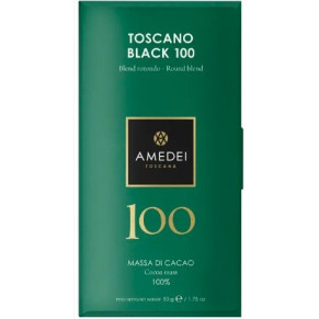 CIOCCOLATO TOSCANO BLACK FONDENTE 100% AMEDEI 50 G