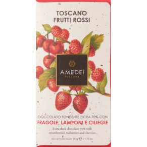 CIOCCOLATO TOSCANO FRUTTI ROSSI AMEDEI 50 GR