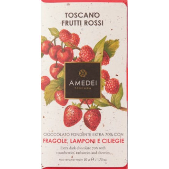 CIOCCOLATO TOSCANO FRUTTI ROSSI AMEDEI 50 GR