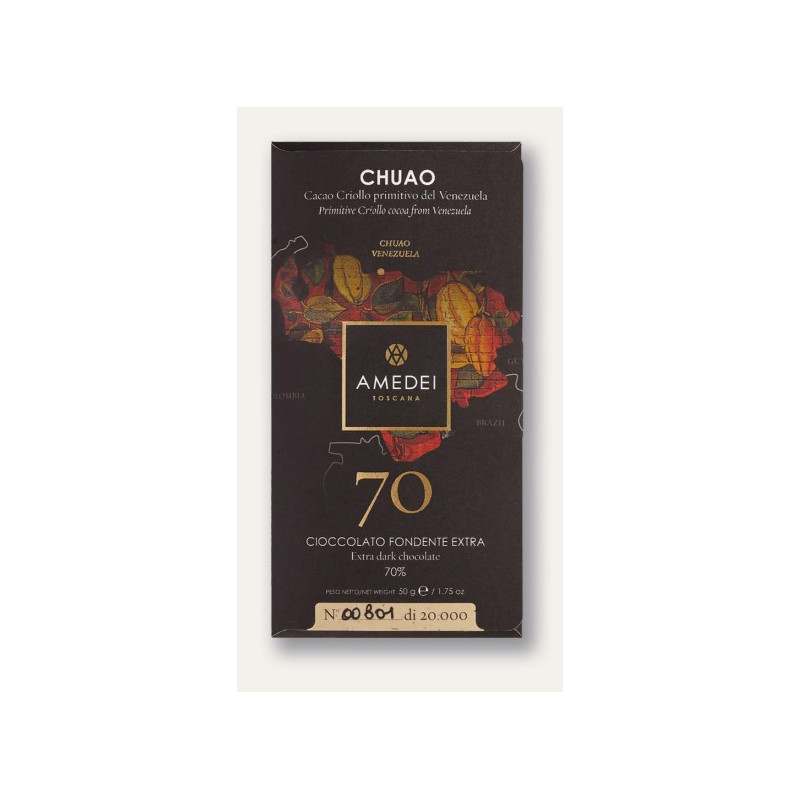 CIOCCOLATO CHUAO FONDENTE 70% LIMITED AMEDEI 50 GR