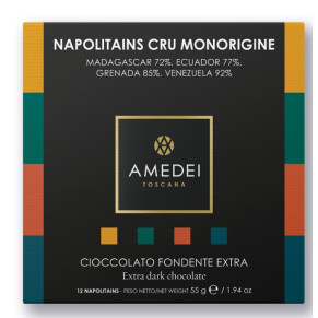 CIOCCOLATO NAPOLITAINS SEL. 12 I CRU AMEDEI 55 GR