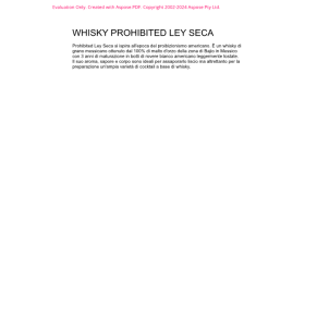 WHISKY PROHIBITED LEY SECA 700 ML