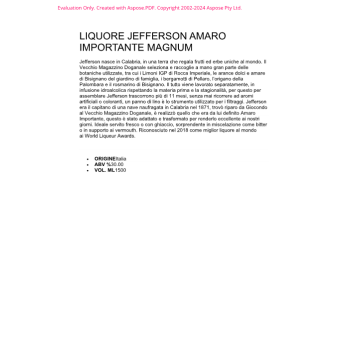 AMARO JEFFERSON IMPORTANTE MAGNUM 1,5 LT