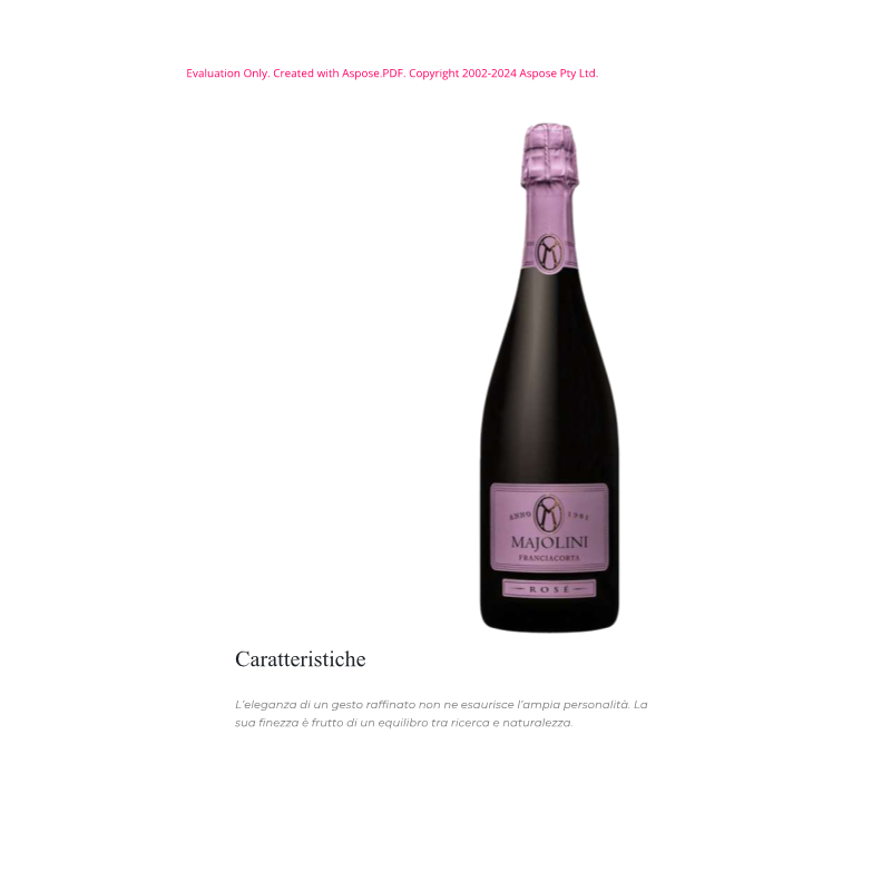 FRANCIACORTA BRUT ROSE' DOCG BIO MAJOLINI 75 CL