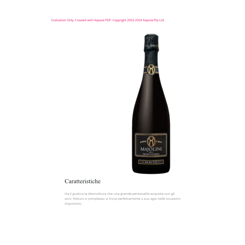 FRANCIACORTA ELECTO DOCG MAJOLINI 75 CL