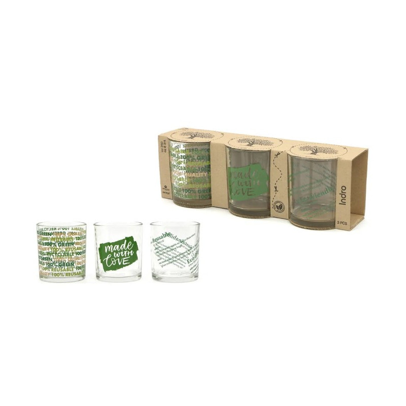 TRIS BICCHIERI ACQUA ECO GREEN