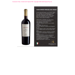 VINO ROSSO DOC MELISSA CARACONESSA FEZZIGNA 75 CL