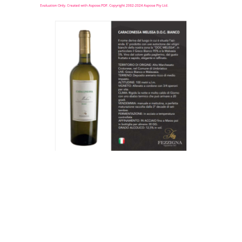 VINO BIANCO CARACONESSA DOC FEZZIGNA 75 CL