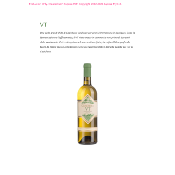 VINO BIANCO DOCG VT CAPICHERA 75 CL