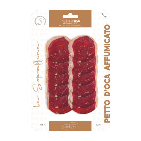 PETTO D'OCA AFFUMICATO PREAFFETTATO GASTONE 70 GR