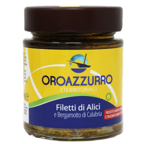 FILETTI DI ALICI BERGAMOTTO OROAZZURRO 140 GR