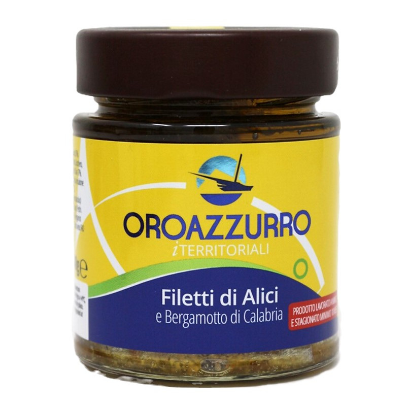 FILETTI DI ALICI BERGAMOTTO OROAZZURRO 140 GR