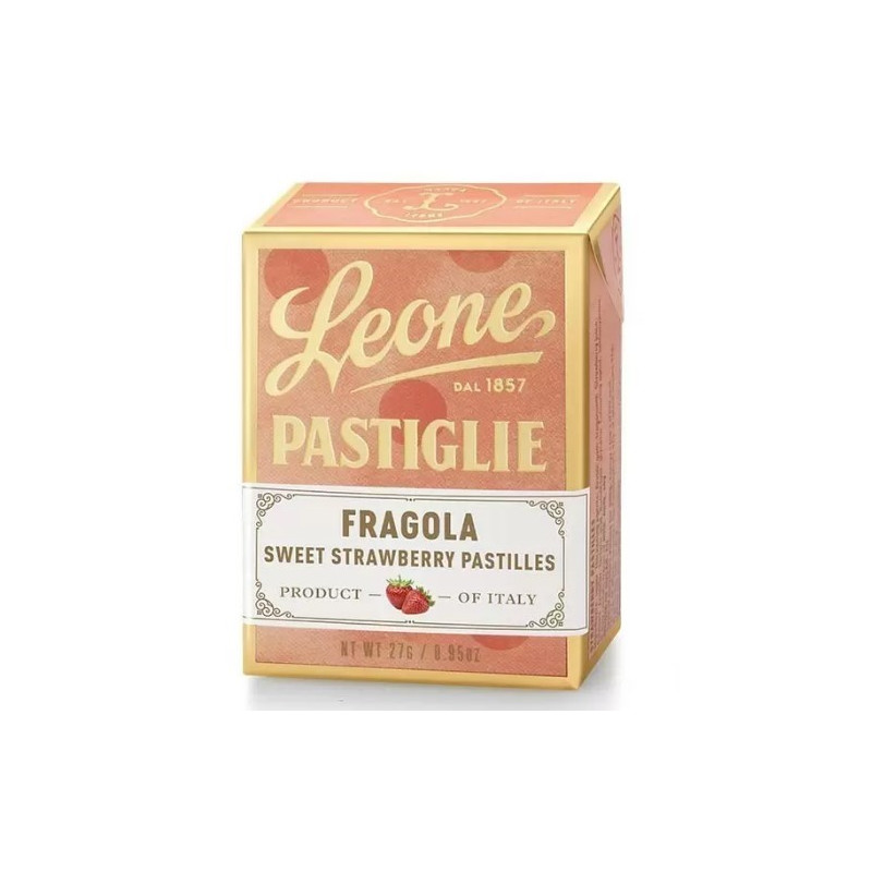 CARAMELLE PASTIGLIA FRAGOLA ASTUCCIO LEONE 27 GR