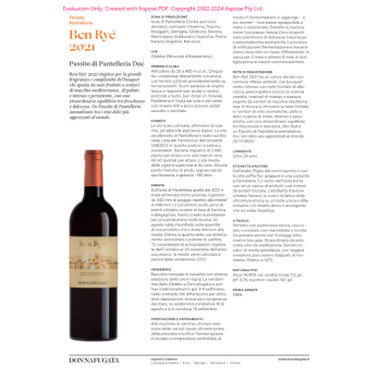 PASSITO DI PANTELLERIA DOC BEN RYE' DONNAFUGATA 75