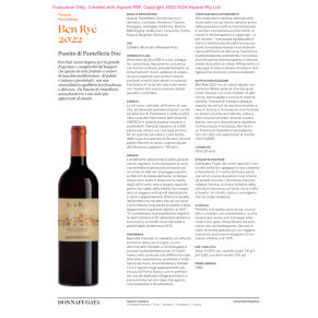 PASSITO DI PANTELLERIA DOC BEN RYE' DONNAFUGATA 75