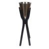 COLONNA NERA 4 GAMBE C/SECCH O RO 34X84H 21X26H