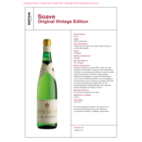 VINO BIANCO SOAVE DOC VINTAGE BERTANI 75 CL