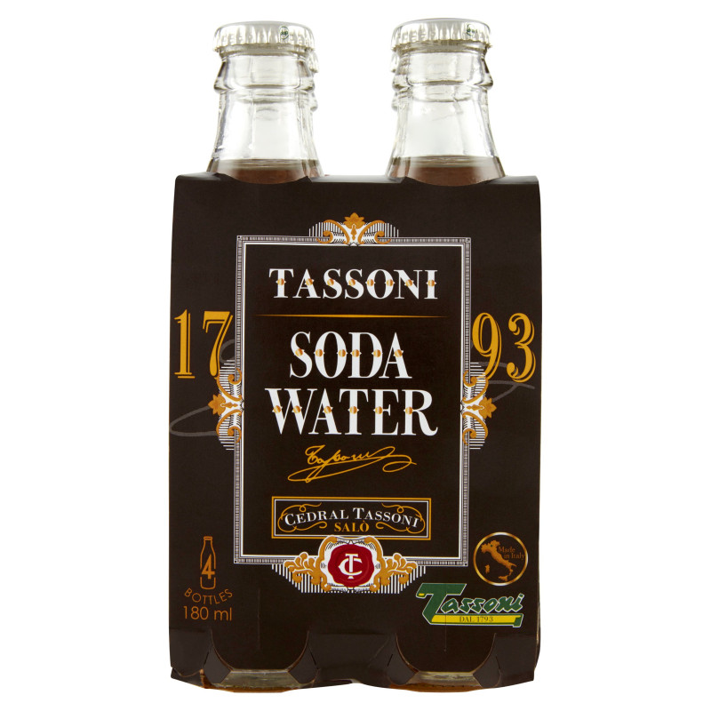 SODA WATER TASSONI 18 CL x 4