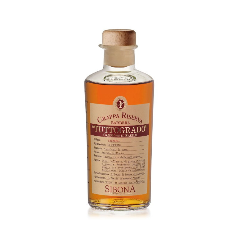 GRAPPA BARBERA TUTTOGRADO SIBONA 50 CL