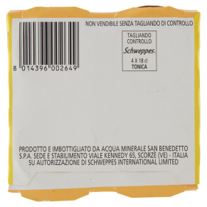 TONICA SCHWEPPES 18 CL x 4
