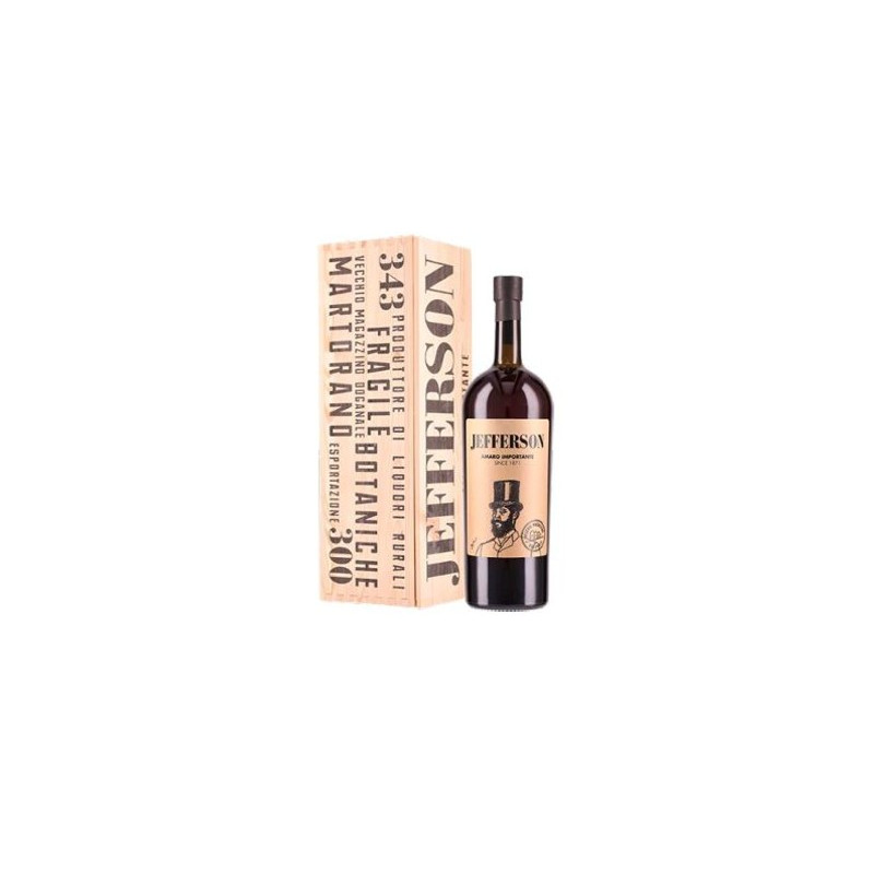 AMARO JEFFERSON CASSETTA LEGNO 700 ML AMARO JEFFERSON CASSETTA LEGNO 700 ML