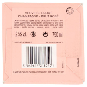 CHAMPAGNE ROSE'ASTUCCIATO VEUVE CLICQUOT 75 CL