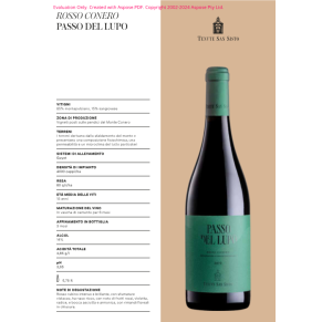 VINO ROSSO CONERO PASSO DEL LUPO TENUTE S.SISTO 75