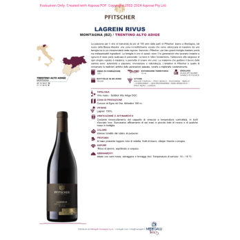 VINO ROSSO LAGREIN RIVUS PFITSCHER 75 CL