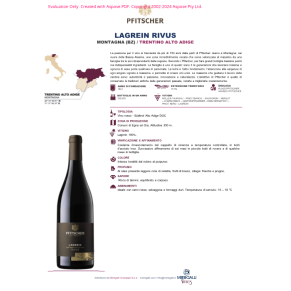 VINO ROSSO LAGREIN RIVUS PFITSCHER 75 CL