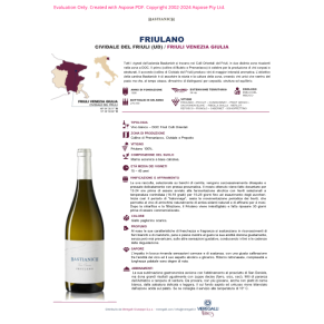 VINO BIANCO FRIULANO BASTIANICH 75 CL