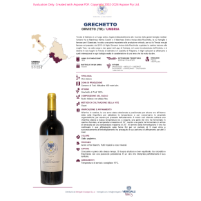 VINO BIANCO GRECHETTO TENUTA DI SALVIANO 75 CL