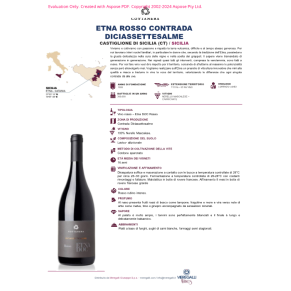 VINO ROSSO DICIASSETTESALME ETNA DOC COTTANERA 75