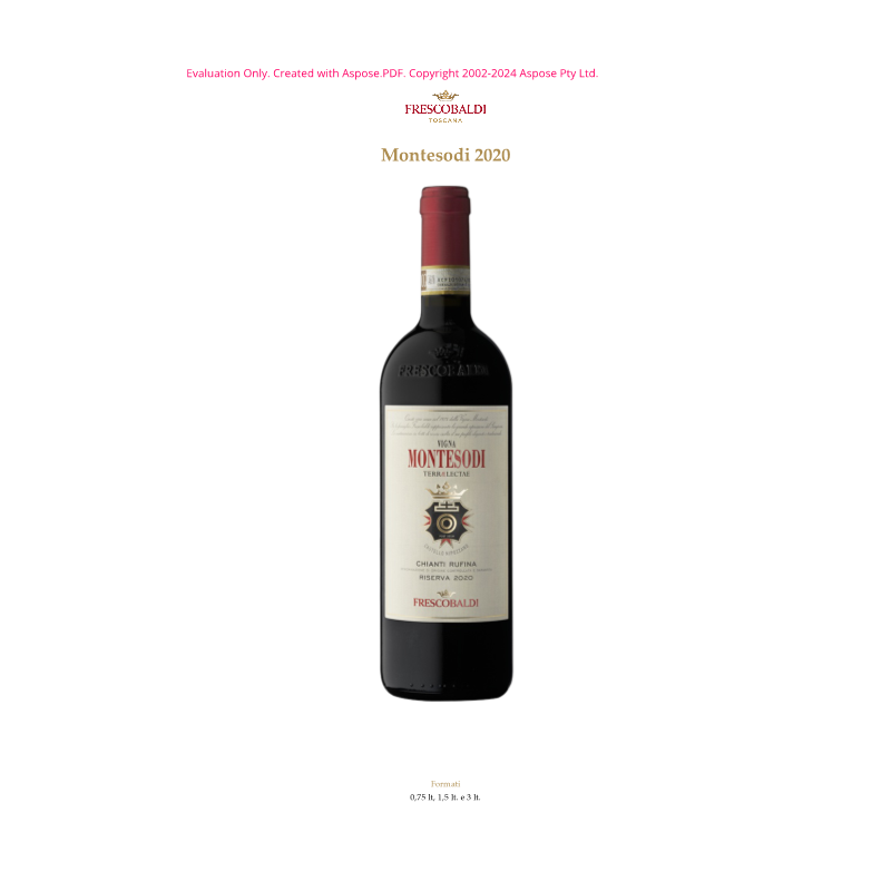 VINO ROSSO MONTESODI FRESCOBALDI 75 CL