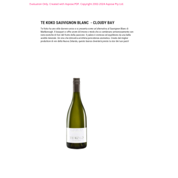 VINO BIANCO TE KOKO CLOUDY BAY 75 CL