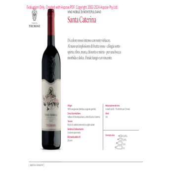 VINO NOBILE DI MONTEPULCIANO S.CATERINA TREROSE 75