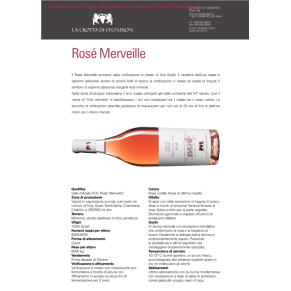 VINO ROSE' MERVEILLE CROTTA DI VEGNERON 75 CL