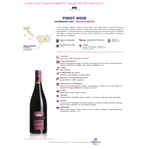 VINO ROSSO PINOT NOIR CROTTA DI VEGNERON 75 CL