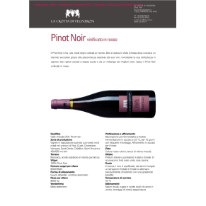 VINO ROSSO PINOT NOIR CROTTA DI VEGNERON 75 CL
