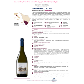 VINO BIANCO DROPPELLO ALTO FERTUNA 75 CL