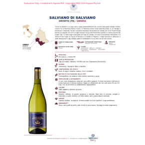 VINO BIANCO SALVIANO TENUTA DI SALVIANO 75 CL
