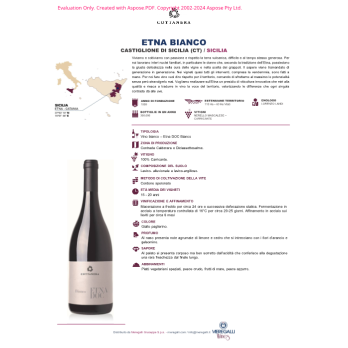 VINO BIANCO CALDERARA ETNA DOC COTTANERA 75 CL