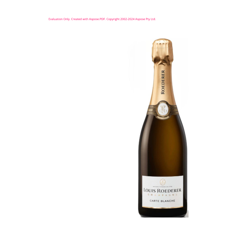 CHAMPAGNE CARTE BLANCHE LOUIS ROEDERER 75 CL