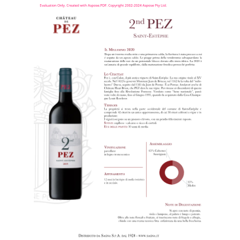 VINO ROSSO CHATEAU DE PEZ SAINT ESTEPHE 75 CL