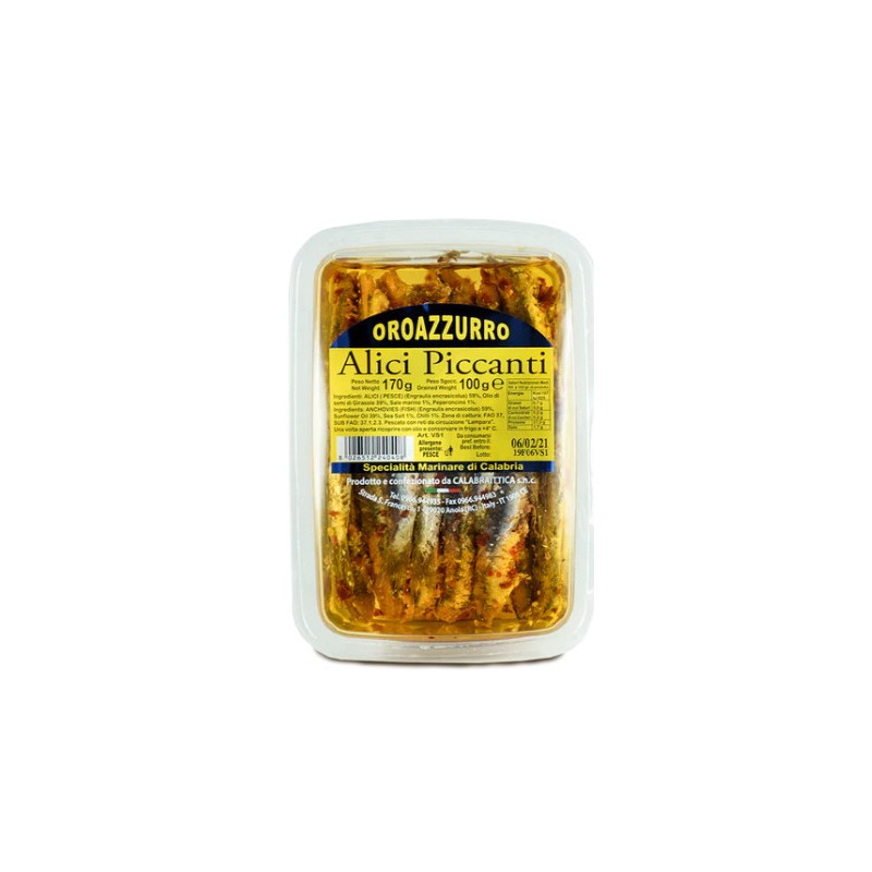 ALICI PICCANTI OROAZZURRO 170 GR