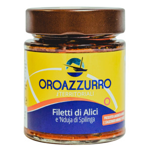 FILETTI DI ALICI 'NDUJA CALABRESE OROAZZURRO 100 G