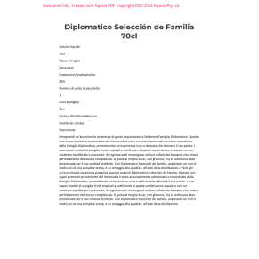 RUM SELECCION DE FAMILIA DIPLOMATICO 700 ML